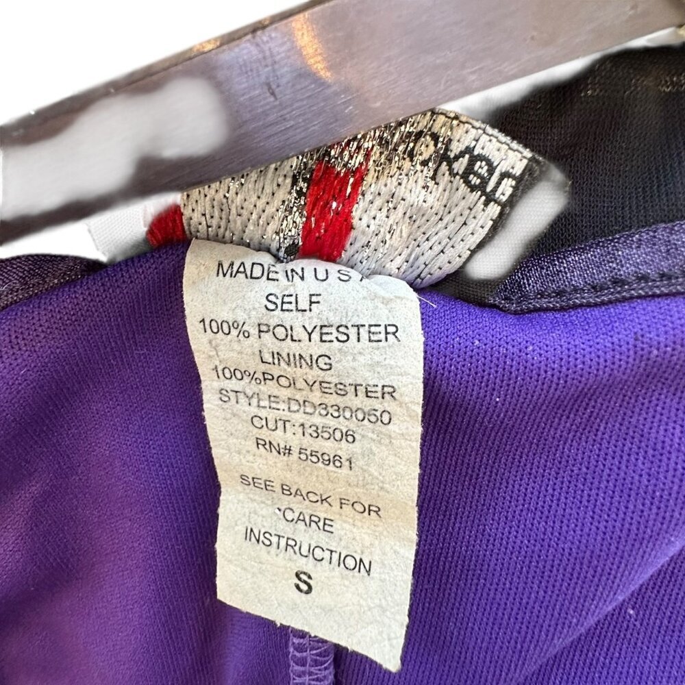 Vintage 90s Candy Rocket Purple Glitter Mesh Slip Dress Witchy Goth Y2K Small - Picture 7 of 7